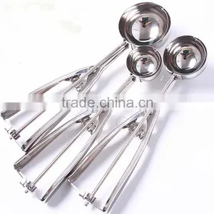 3 Pcs Stainless Steel Ice Cream Scoop Practical Ice Cream Stacks Tools Eco-Friendly Small Middle Large Spoons thumbnail-1