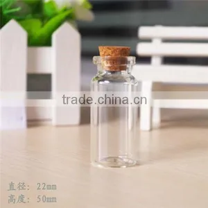 22mm Diameter Clear Glass Bottles With Cork thumbnail-3