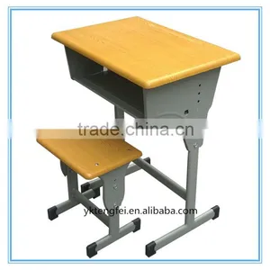 Presswood Wooden Single Adjustable Desks and Chairs for Classroom thumbnail-6