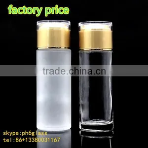 Factory Price White Cosmetic Glass Bottle With Acrylic Cap thumbnail-1
