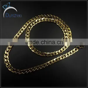 Men's Latest Hip Hop 24k Gold Cuban Chains Necklace thumbnail-2