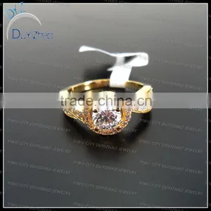 Wholesale Factory Price Ladies Pave cz Plated 18k Gold Rings thumbnail-1