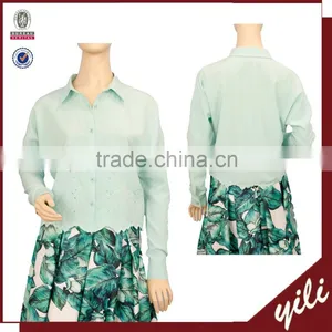 2015 Chic Bats Sleeves Blouse,embroidered Shirts With Long Sleeves thumbnail-1