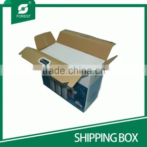 LITHO PRINTED CORRUGATED SHIIPPING BOXES FOR MOVING WITH PLASTIC HANDLE thumbnail-1