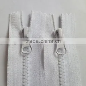3# Plastic Resin Zipper Close End Zipper With Painted Auto-lock Thumb Slider Zipper Coate Zipper thumbnail-2