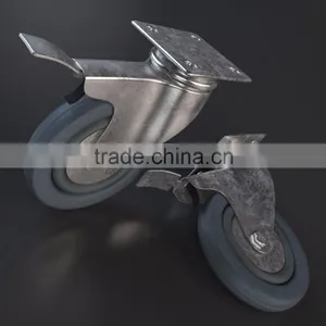 Iron Core Rubber Industrial Carts' Castor Wheels N191 thumbnail-1