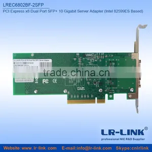 LR-LINK Intel 82599es PCIE x8 10Gbps 10Gbe 2 SFP+ Port Fiber Optical 10g Ethernet Network Card Compatible X520-SR2 X520-DA2 thumbnail-4