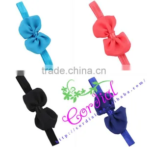 Korean Mix Color Fancy Plain Jersey Knit Headband Cotton Elastic Fabric Baby Headbands thumbnail-2