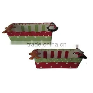 Hand-painted Ceramic Christmas Loaf Pan thumbnail-1