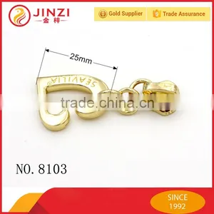 Custom Metal Zipper Slider Head With Engraved Letters thumbnail-3