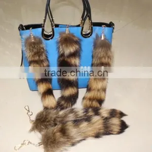 Wholesale Natural Color Fox Tail Fur Keychain / Fox Fur Tail thumbnail-4