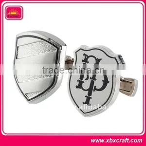 Polished and Ornament Silver Plated Cufflinks thumbnail-1