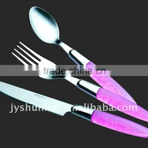 Stainless Steel Colored Glass Dinnerware Sets thumbnail-1