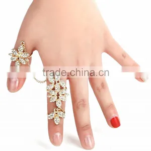 New Rings Multiple Finger Stack Knuckle Band Crystal Set Womens Fashion Jewelry thumbnail-2