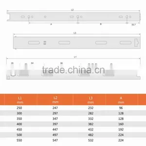 35mm Hidden Undermount Heavy Duty Drawer Slides Locking thumbnail-2