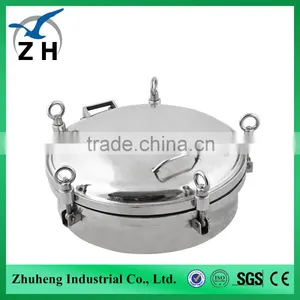 Sanitary Stainless Steel Tank Pressurized Manhole Cover Sealed Manhole Covers thumbnail-1