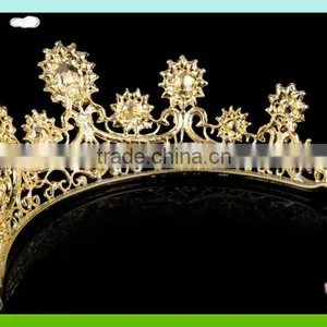 Wholesale Bling Rhinestone Pageant Crown, Red Rhinestone Crowns thumbnail-3
