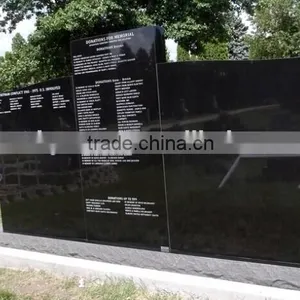 Own Factory Wall Style Mirror Polished Surface Finished Indian Black Granite Monument thumbnail-1