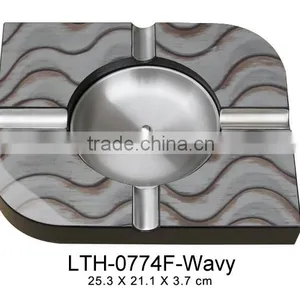 Fashion Design Wooden Custom Made Cigar Ashtray Wholesale thumbnail-1
