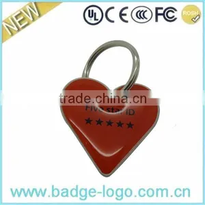 Aluminum Cheap Heart Keychain With Print Logo thumbnail-1
