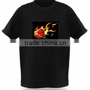 Electroluminescent /long Lifetime Sound Activated el T-shirt With Different Designs thumbnail-2