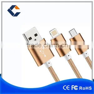 2016 Original Micro USB Cable With Colorful Nylon Line Metal Plug for IPhone 6 Plus 5s IPadmini For Samsung Xiaomi HTC Nokia Most Popular thumbnail-4