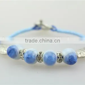 Bead Ceramic Wristband Bracelet , Fish Shape Silver Material Bracelet thumbnail-1