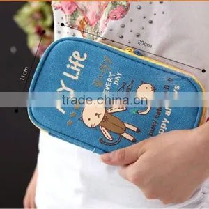 Canvas Cartoon Animal Pen Pencil Case Bag Cosmetic Storage Bag Pouch Wallet thumbnail-3