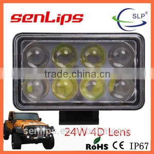 Super Bright 24W 4D Lens Led Headlight Driving Light for Trucks Snowmobile Motorcycle Special Vehicles thumbnail-1
