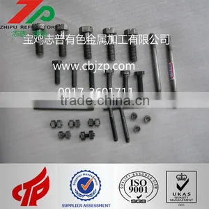 Tantalum Fastener / Tantalum Screw/ Tantalum Thread Rod thumbnail-1