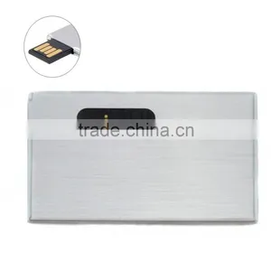 Super Slim Aluminum Material USB Flash Drive Push Button,Grade A Chips Credit Card Business USB Memory Stick Custom Painting thumbnail-4