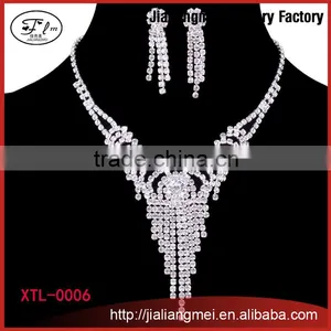 Bridal Fashion Crystal Wedding Handwork Jewelry Necklace Set thumbnail-1