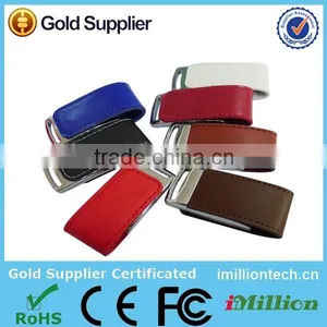 Promotional Gift Usb,custom Metal PU Leather Usb Flash Drive 32gb Pendrive thumbnail-2