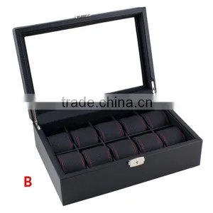 Elegant Watch Display Gift Packaging Box With Clear Window and Lock thumbnail-1