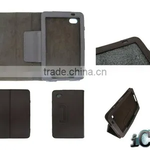 Black Foldable Stander Leather Case For Samsung P1000 thumbnail-1