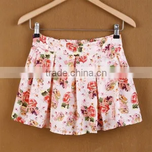 Stylish New Fashion Lady Women Summer Casual Print Chiffon Pleated Skirt thumbnail-4