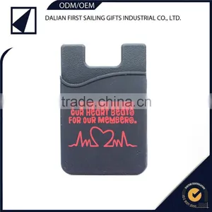 Custom Design Multiple Colors Silicon Card Holder for Mobile Phone Wallet thumbnail-2