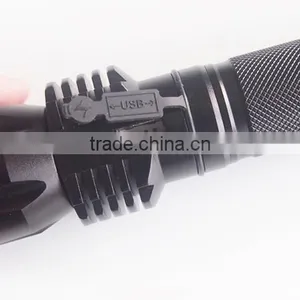 10W Rechargeable CREE Super Bright Flashlight With Phone Charging Funtion thumbnail-3