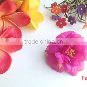 Elegant Silk Fabric Hair Flower Decoration Flower Artificial Cute Peony Hair Flower Clip thumbnail-1