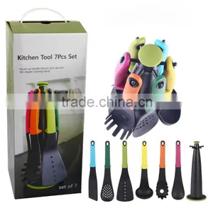 Hot Sell Nylon Kitchen Utensil / Tool 7pcs Set With a Carousel thumbnail-1