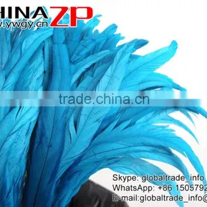 Leading Supplier CHINAZP Wholesale Colored Turquoise Chicken Fully Dyed Roosters Feathers for Fashion Show thumbnail-3
