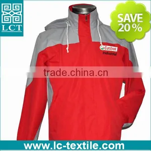 2016 Trending Hot Products Cheap Employees Uniform Windbreaker Jacket With Hood thumbnail-1
