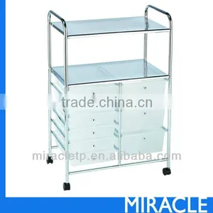 9 PP Plastic White Storage Drawers Cart Organizer thumbnail-1