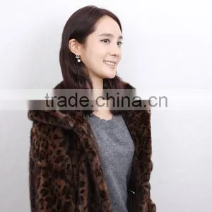 Fashion Genuine Knitted Mink Fur Coat for Women MC10 thumbnail-5