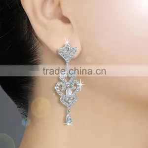 Bridal White Gold Plated Pendant Earring Inlaid Pure White Cubic Zirconia to India Snapdeal Flipkart thumbnail-4