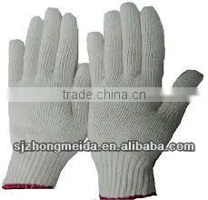 Natural White Knitted Cotton Safety,7gauge Knit Glove thumbnail-1
