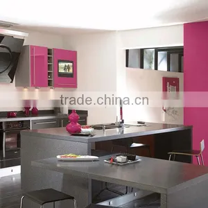 Romantic Pink Lacquer Modern Hot Sale Kitchen Design/kitchen Cabinets thumbnail-3