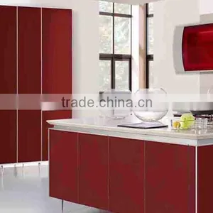 Iran Kitchen Cabinet, Red Color High Gloss Kitchen Cabinet thumbnail-3