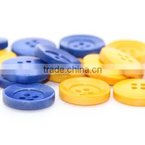 Fancy High Quality Yellow, Blue Painted Bone Buttons thumbnail-1