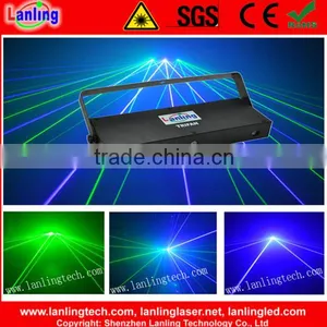 RGB Trifan Super-cool Cheap Multi-Effect 3 Heads Disco DJ Laser thumbnail-1